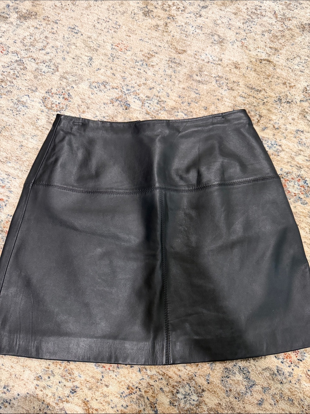 Ted Baker London Black Faux Leather Mini Skirt